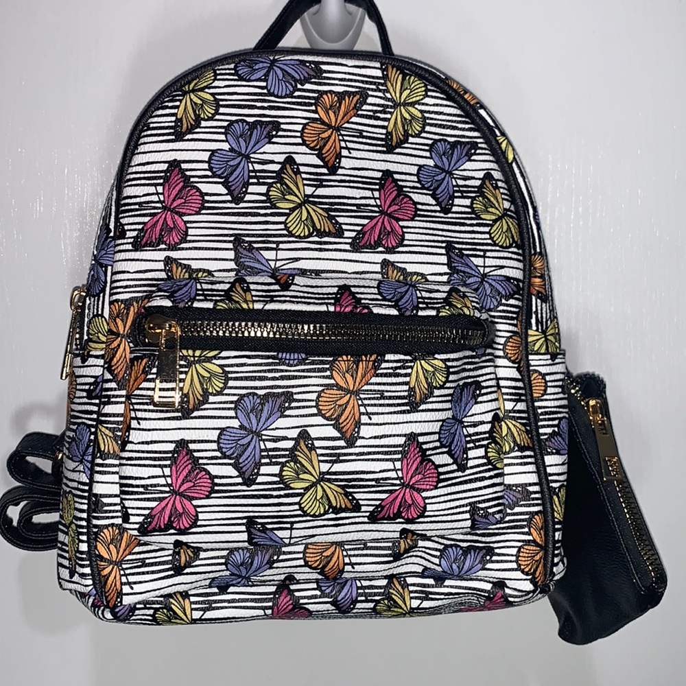 Blush Crush Small White Butterfly Backpack with Coin Pouch